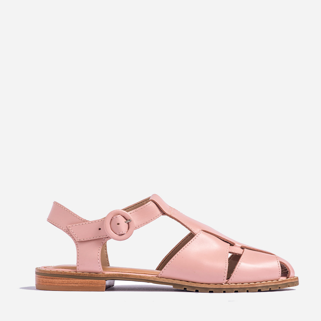 FISHERMAN SANDALS Leather - Blush | Eclectic Sole Women's Shoes 7 US = 36 BR